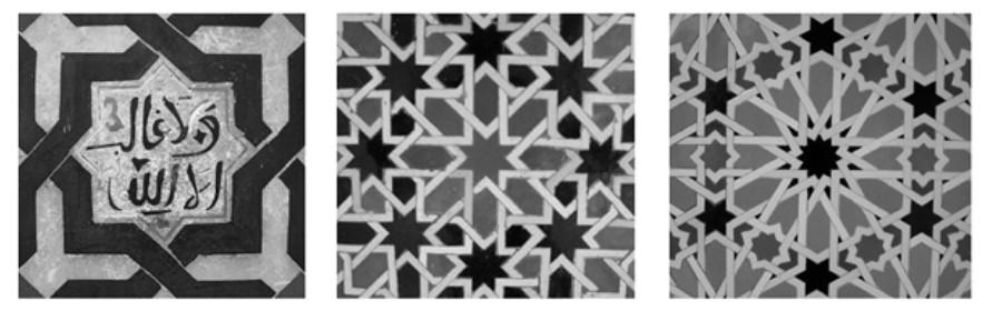 Figura 4.12 — Ejemplos de decoración geométrica con estrellas