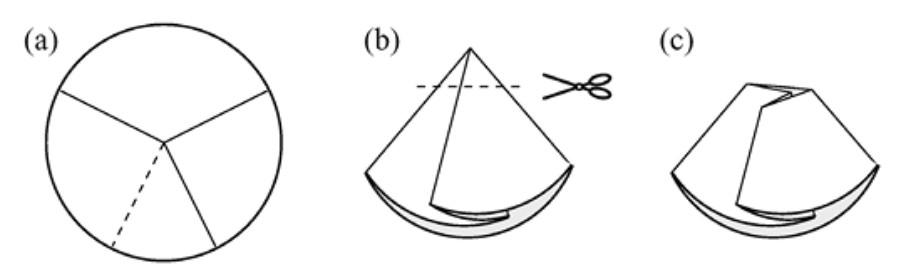 Figura 4.8 — Construcción del polígono aplastado (a)(b)(c)