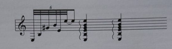 Motivo rítmico/melódico previo al punto 2