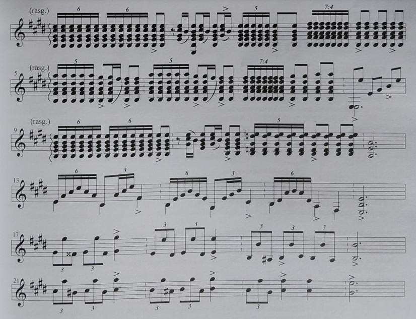 Falseta de alegrías en Mi (Juan Martín): aplicación de los 9 puntos cadenciales