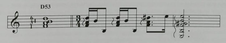 D53: dominante enriquecida (prototipo D6 con sexta añadida); ejemplo de M. Granados