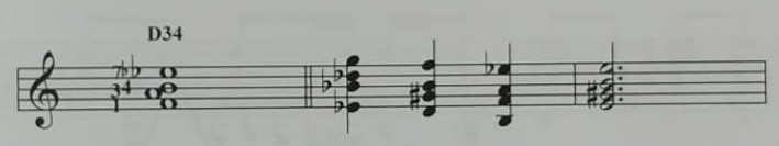D34: [1–3–4–6♯]; resolución hacia la tónica (nana de R. Reguera, Arrullo)
