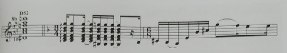 D52: VII superpuesto sobre VII alterado (Rem sobre Re# disminuido).