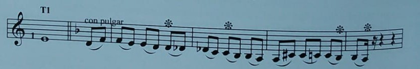 T1: Cadencia flamenca re–do–sib–la (Granados).