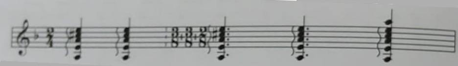 Compás básico de seguiriya en negras (2/4+8/8 = 2+2+3+3+2).