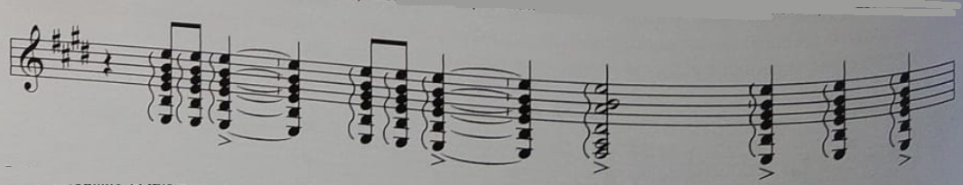 Escobilla con cadencia expandida a dos compases flamencos completos.