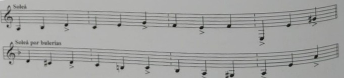 Bajos de soleá y de soleá por bulerías, ejemplos para instrumentos graves.