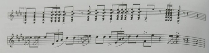 Arpegio de rosas reducido y adaptado para instrumento monódico.