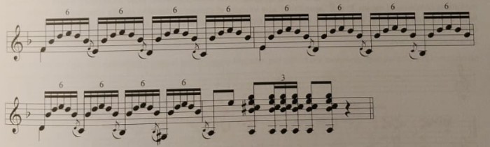 Despliegue de la cadencia flamenca con mordentes