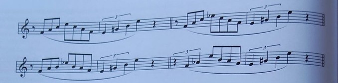 Pentagrama 9 — ejemplo melódico previo