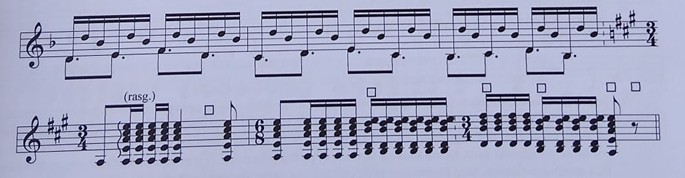 Pentagrama 14 — falseta de bulerías con hemiolia polirrítmica