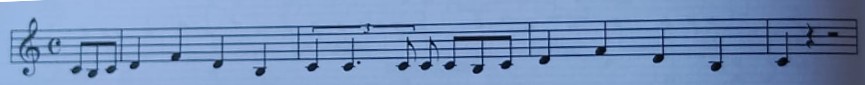 Pentagrama 23 — ejemplo melódico inicial