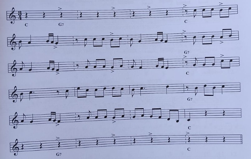 Pentagrama 40 — desarrollo rítmico-melódico