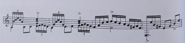 Pentagrama 43 — variación virtuosa (mano izquierda)