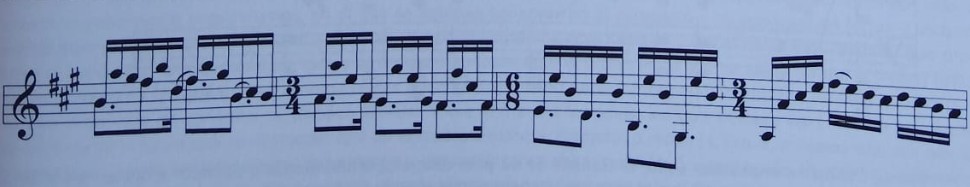 Pentagrama 51 — guajiras con subdivisión ternaria y binaria