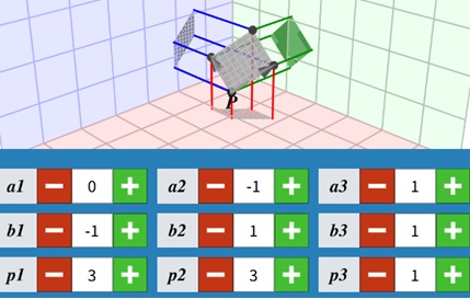 Proyecciones de un paralelogramo en los planos coordenados
